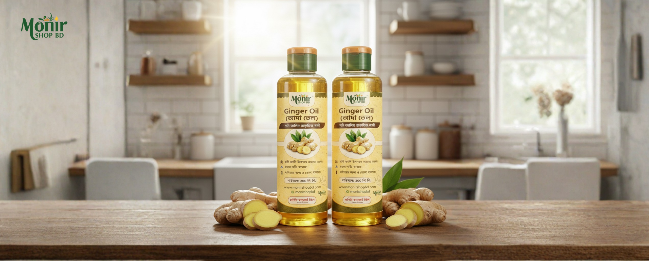Ginger Oil Benefits and Usage bottle Monir Shop BD